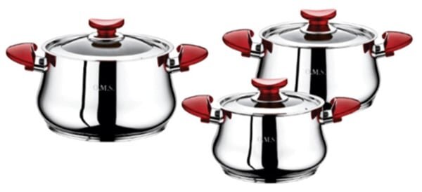 Bộ nồi được làm hoàn toàn từ inox cao cấp