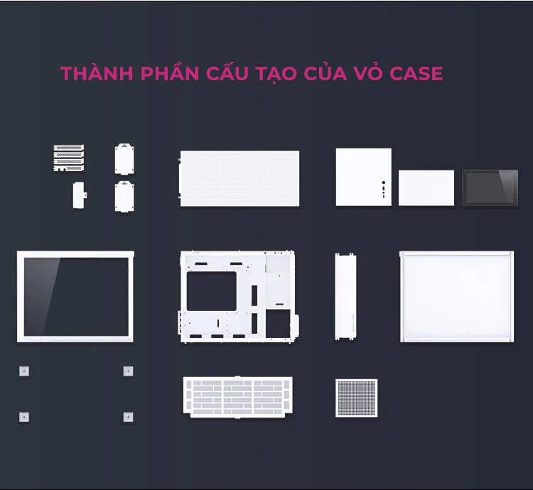 Vỏ case Jonsbo D41 MESH SC Black ( Mid Tower/Màu Đen)