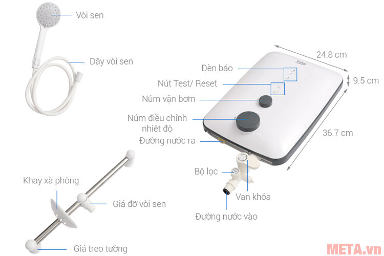 Máy nước nóng Beko BWI35S1A-213