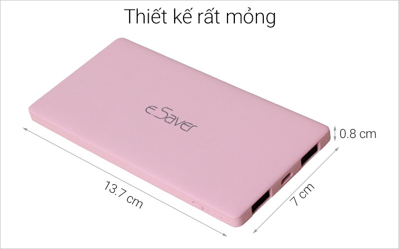 Pin sạc dự phòng Polymer 5.000 mAh eSaver JP85 Pin sạc dự phòng Polymer 5.000 mAh eSaver JP85