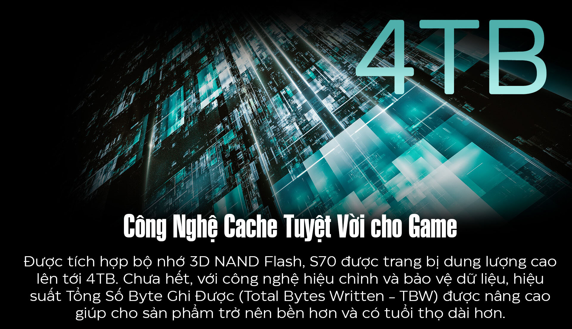 Ổ cứng SSD Adata XPG GAMMIX S70 BLADE M.2 2280 PCIe NVMe Gen 4x4 (Đọc 7400MB/s - Ghi 6300MB/s)-(AGAMMIX S70B-512G-CS) 