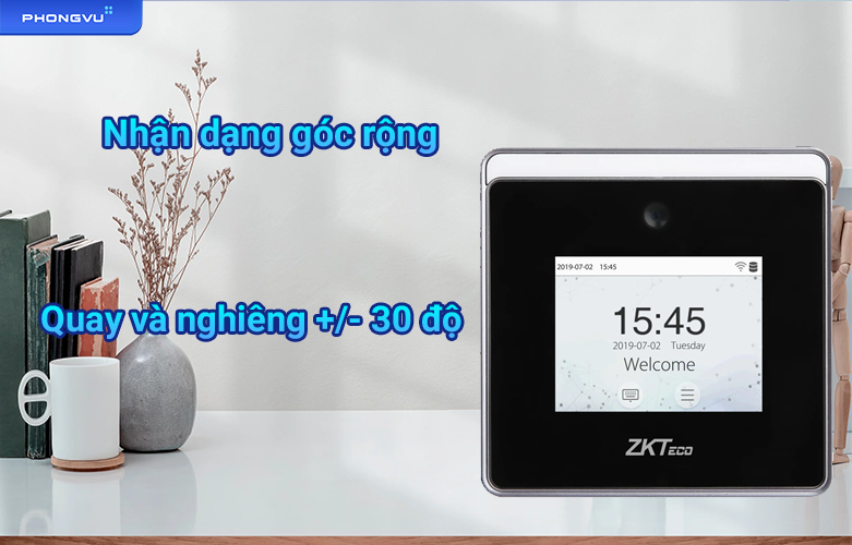 Máy chấm công nhận dạng khuôn mặt ZKTeco MiniTA | Nhận dạng góc rộng