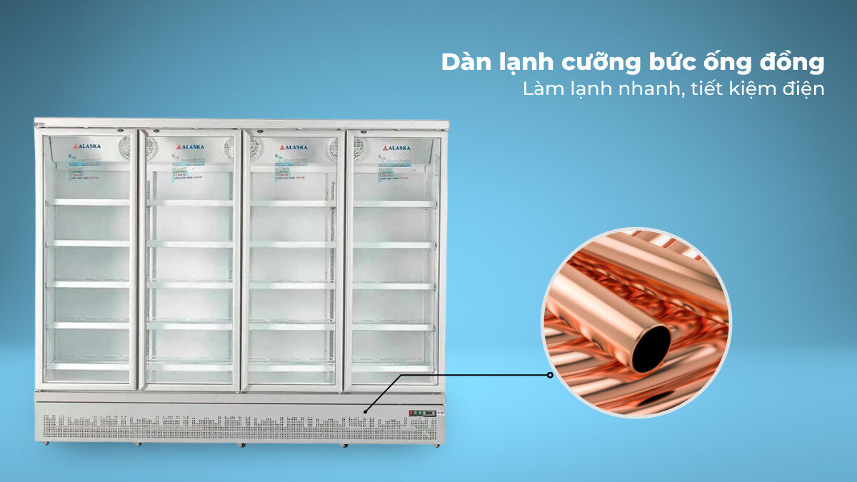 Dàn lạnh bằng đông giúp nâng cao khả năng làm mát của tủ