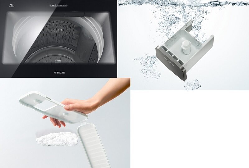 máy giặt hitachi SF-130XA lồng giặt