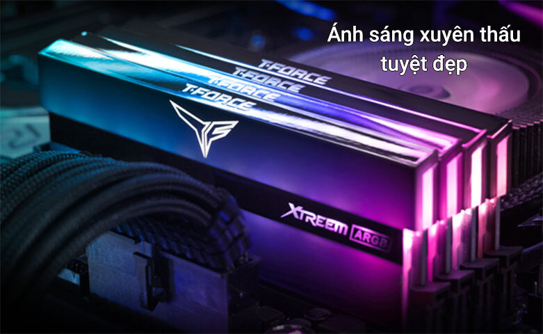 RAM Team T-Force XTREEM Blue ARGB 64GB| ánh sáng đẹp