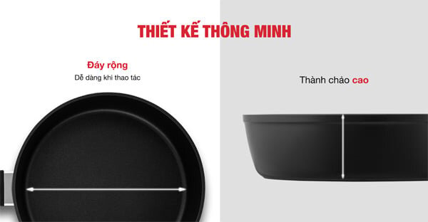 Chảo chống dính nguyên khối đáy từ Nagakawa Fuyu NAG2405 (24cm) 