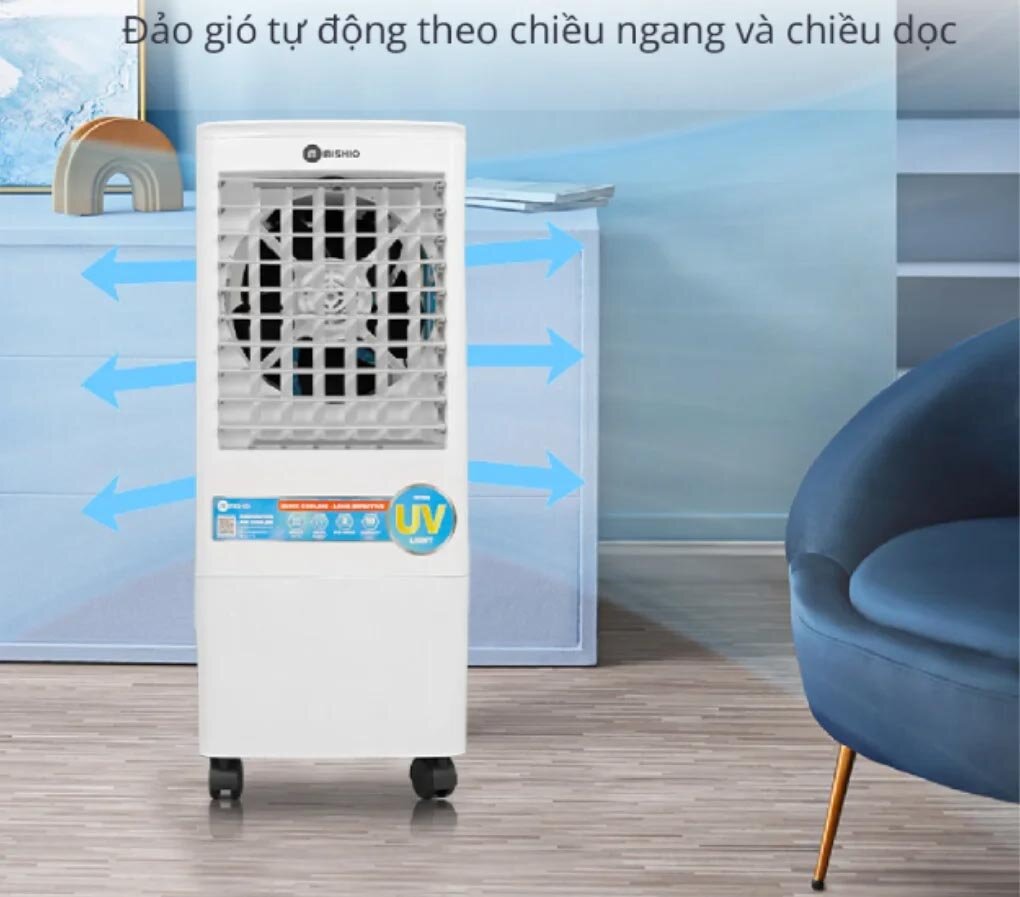 Chế độ đảo gió tự động trên máy làm mát UV Mishio MK310