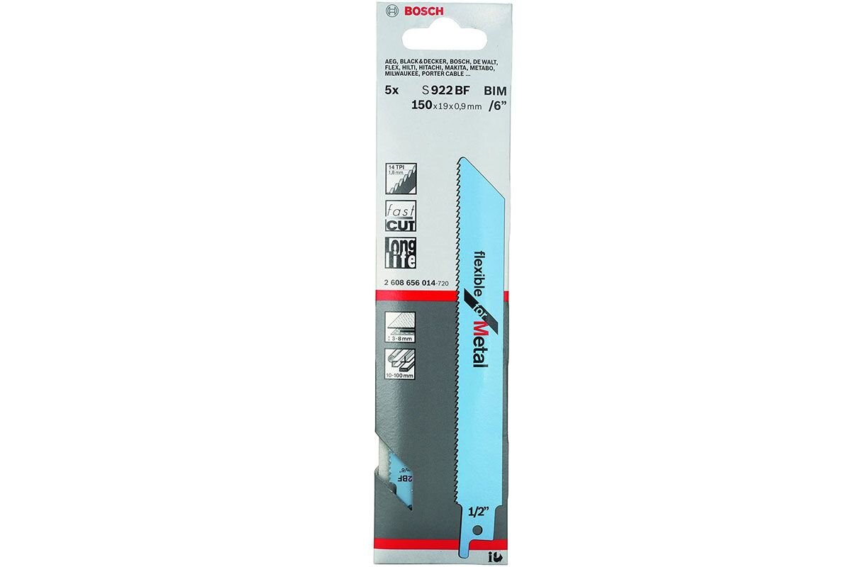 Lưỡi cưa kiếm S 922 BF - Sắt 5 lưỡi Bosch 2608656014