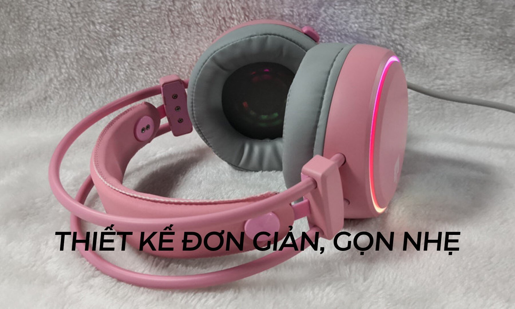 Tai nghe Zidli FCORE FH11U (7.1,USB, RGB) Màu Hồng