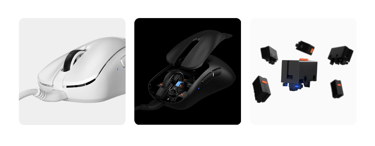 Chuột có dây Pulsar Xlite Wired Medium White 5