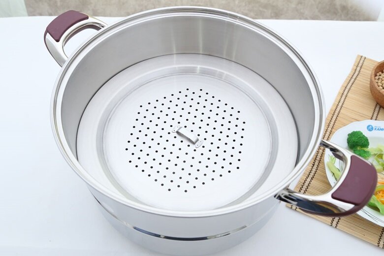 Bộ nồi xửng inox 3 đáy 32 cm Happycook ST32-2 Bộ nồi xửng inox 3 đáy 32 cm Happycook ST32-2