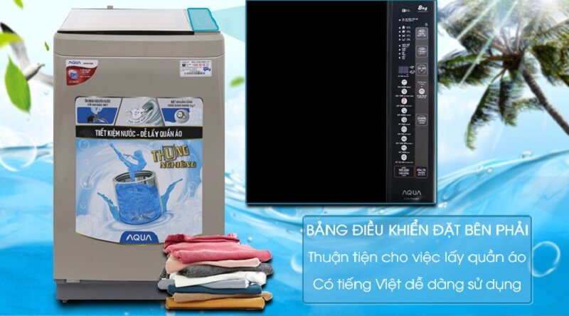 Máy giặt Aqua 8 kg AQW-F800BT S