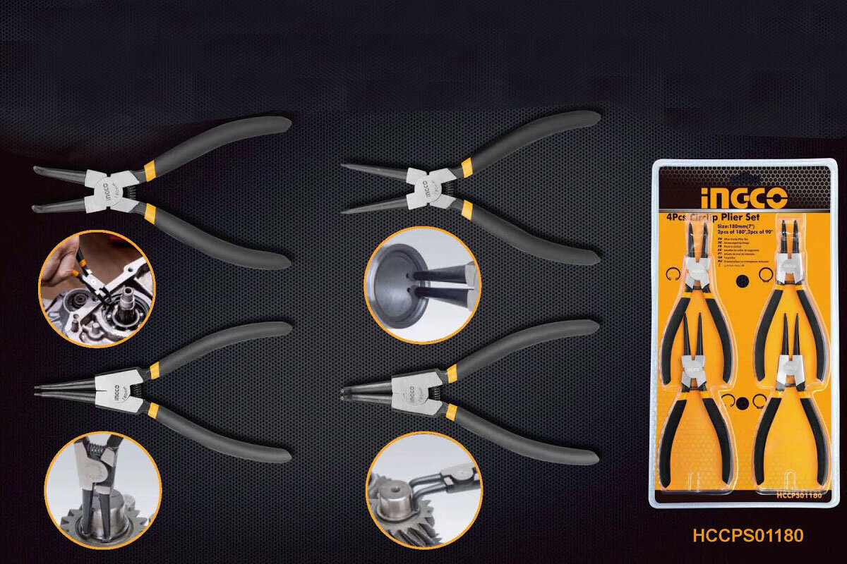 Bộ 4 Kềm Mở Phe 7in INGCO HCCPS01180