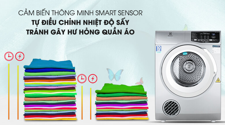 Cảm biến Smart Sensor - Máy sấy Electrolux 8 kg EDS805KQSA