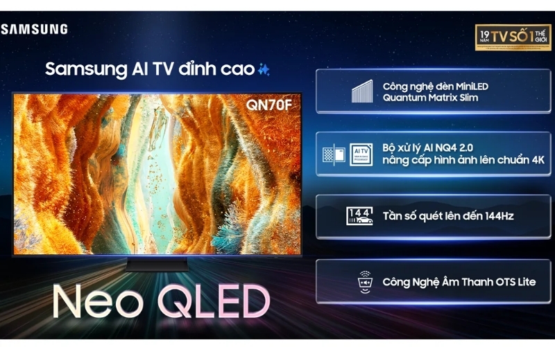 Smart Tivi Samsung Neo QLED 4K 55 inch QA55QN70F 2 Smart Tivi Samsung Neo QLED 4K 55 inch QA55QN70F