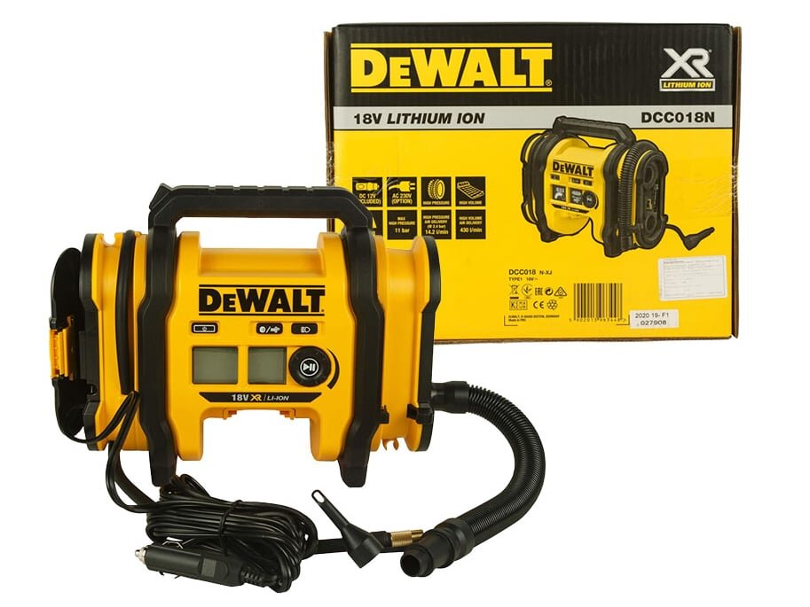 Thân máy bơm hơi dùng pin 20V DeWalt DCC018N-XJ Thân máy bơm hơi dùng pin 20V DeWalt DCC018N-XJ