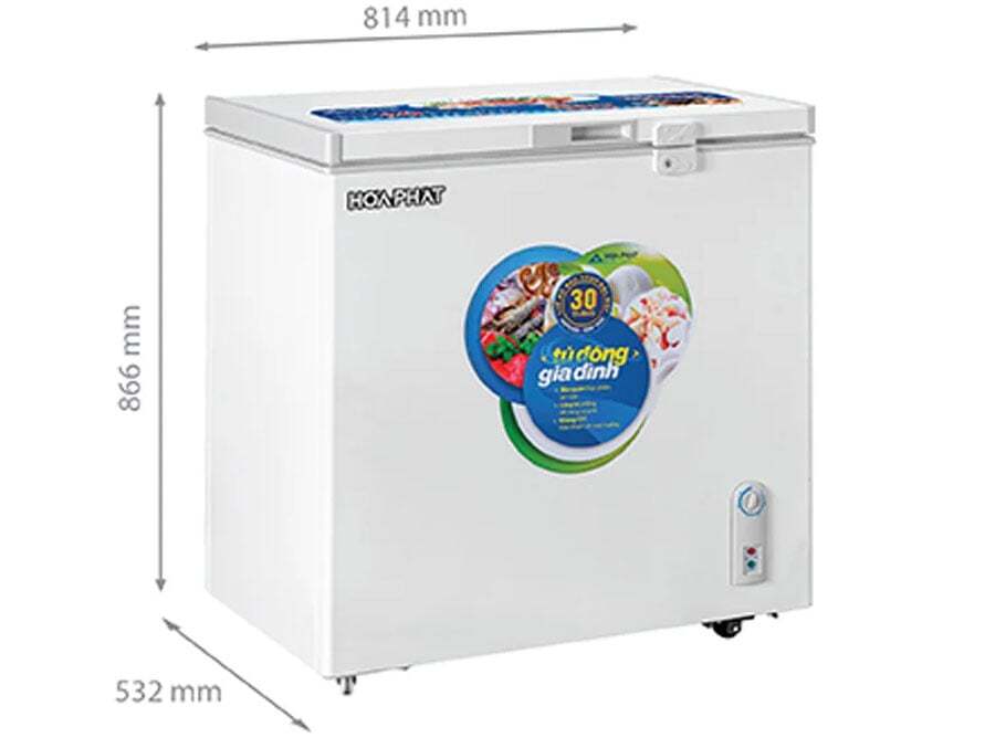 Kích thước tủ đông Hòa Phát HPF AN6162 Tủ đông Hòa Phát HPF AN6162