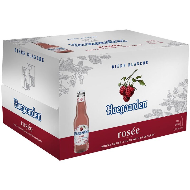 Thùng 24 chai bia Hoegaarden Rosée 248ml