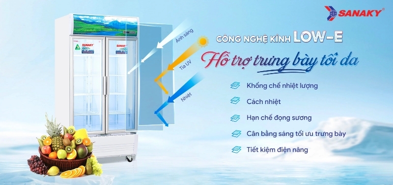Tủ mát Sanaky inverter 2 cánh 1200 lít VH-1209HP3