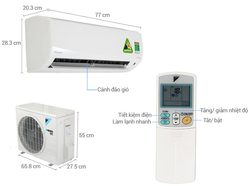 Điều hòa 2 chiều Daikin Inverter 1 HP FTXM25HVMV Điều hòa 2 chiều Daikin Inverter 1 HP FTXM25HVMV