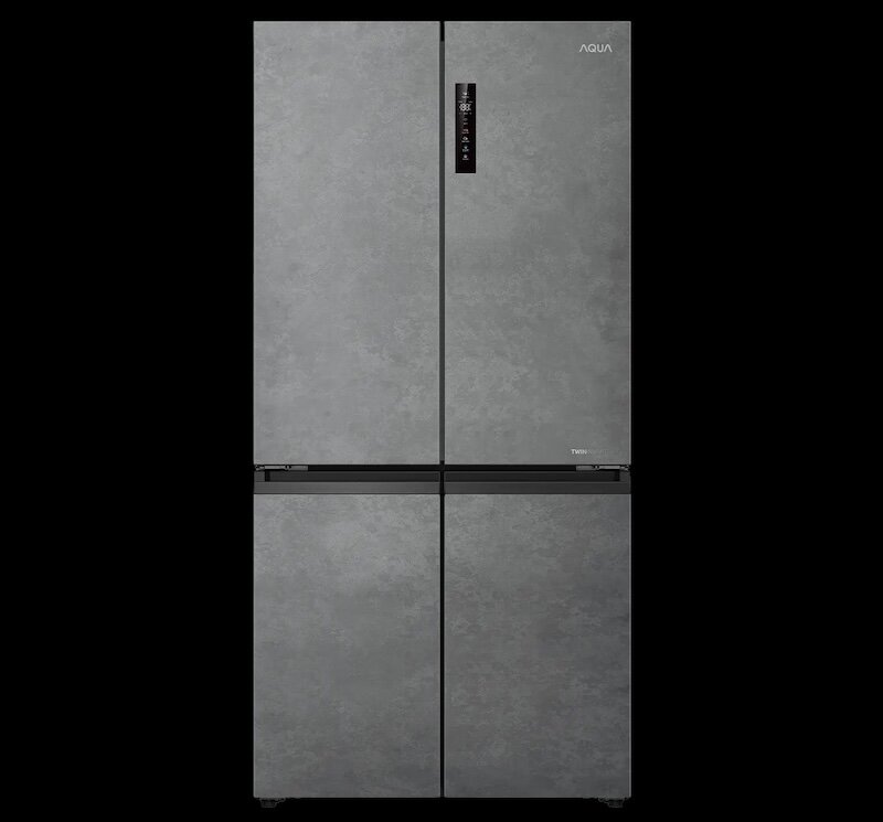 Tủ lạnh Aqua Inverter 660 lít AQR-M727XA(GS) sở hữu thiết kế mặt kính chịu lực ấn tượng