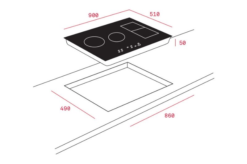 Bếp từ âm 4 vùng nấu Teka IRF 9480 TFT