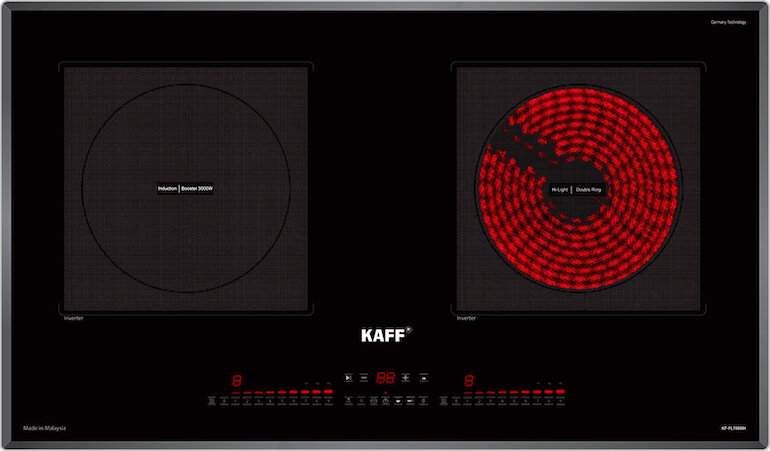 Bếp từ hồng ngoại âm 2 vùng nấu Kaff KF-FL7008IH