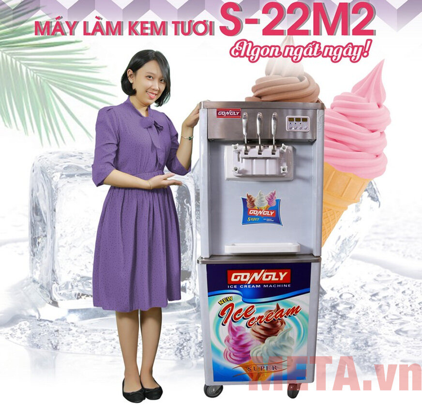 Máy làm kem tươi Donper BQL S22-2M (2 block)