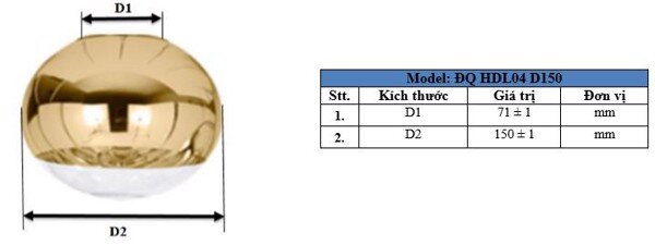 Đèn treo trang trí Điện Quang ĐQ HDL03 D200CO (Thân hình tròn, D200) (Sao chép)