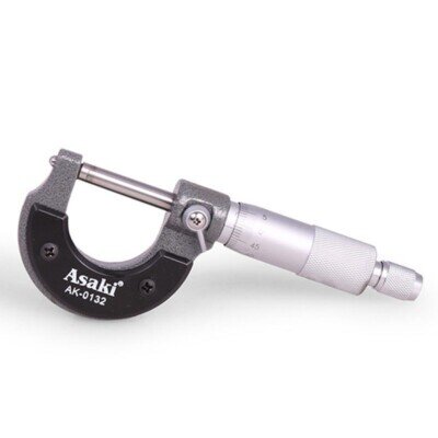 Panme đo ngoài cơ khí 25mm Asaki AK-0132