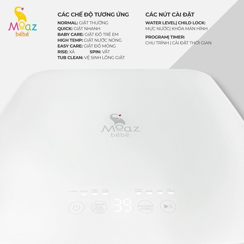 Máy giặt mini Moaz BéBé MB – 036