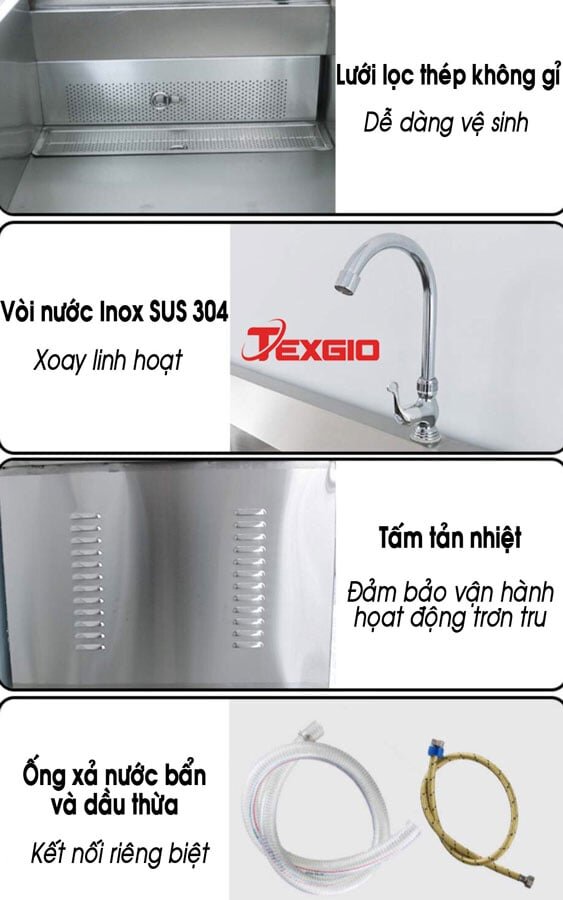 Vòi nước làm từ inox 304 Máy rửa chén