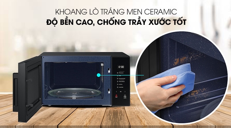 Lò vi sóng Samsung MG30T5018CK/SV - 30 lít, có nướng 2 Lò vi sóng có nướng Samsung MG30T5018CK/SV có khoang lò rộng rãi