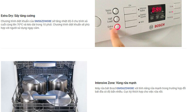 Tính năng rửa mạnh, tiết kiệm thời gian
