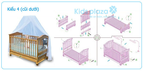  Giường cũi trẻ em Nobita 9 kiểu lắp ráp