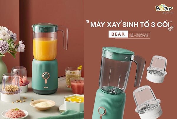 Máy xay ăn dặm 3 cối Bear BL-B10V2