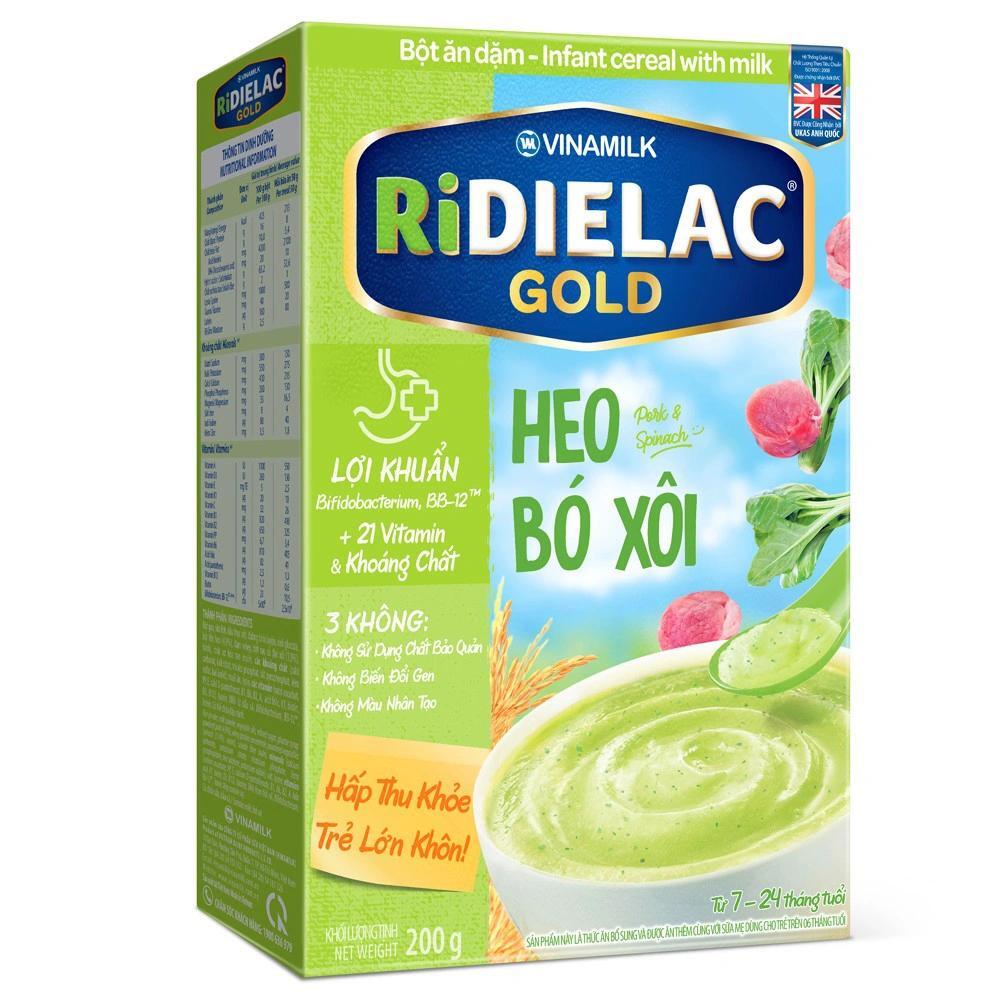  Bột ăn dặm Ridielac Gold heo bó xôi HG 200g