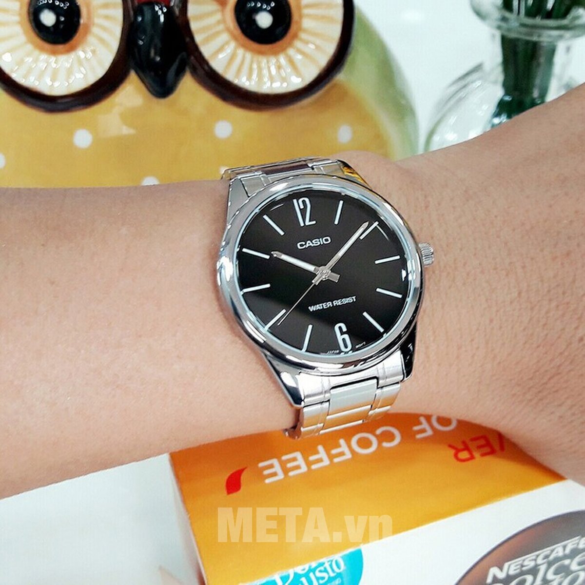 Đồng hồ nam dây thép không gỉ Casio MTP-V005D-1BUDF - 40mm