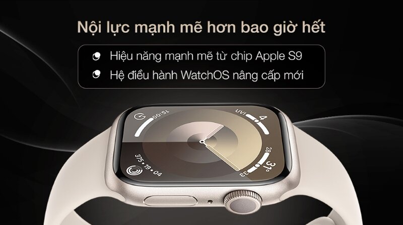 Đồng hồ thông minh Apple Watch S9 41mm chip xử lý