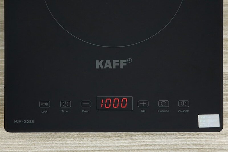 Bếp từ 1 vùng nấu Kaff KF-330I được trang bị bảng điều khiển cảm ứng hiện đại,
