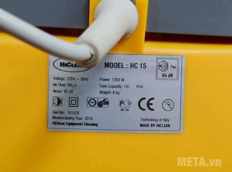 Máy hút bụi nước công nghiệp HiClean HC15 15 lít