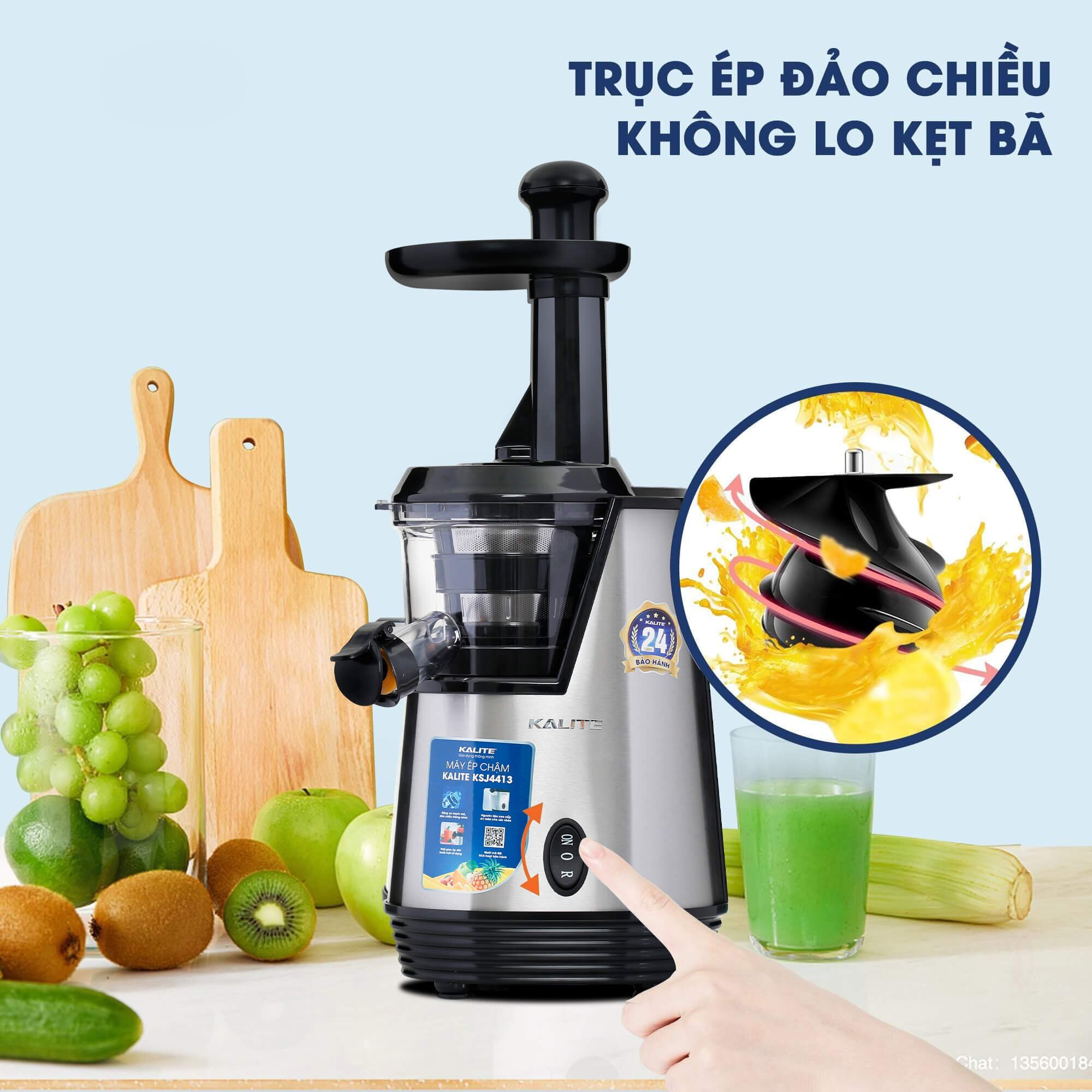 Máy ép chậm có trục ép đảo chiều Máy ép chậm Kalite KSJ4413