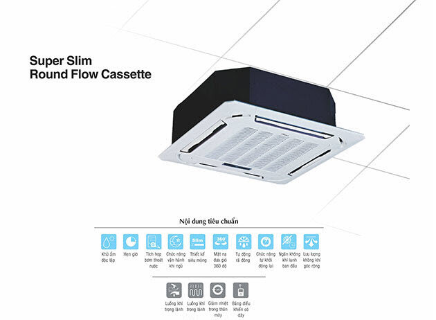 Điều hòa âm trần 1 chiều Midea MCD-36CR, 28.000BTU