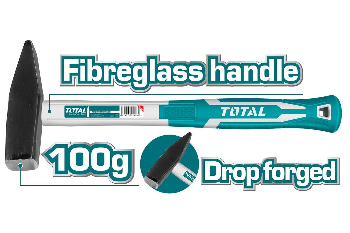 Búa đinh đầu dẹp & vuông 100g Total THT711006