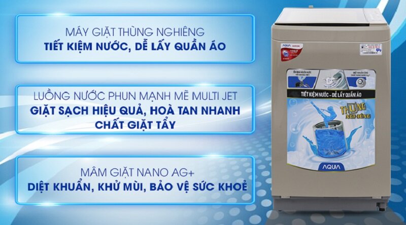 Máy giặt Aqua 8 kg AQW-F800BT S