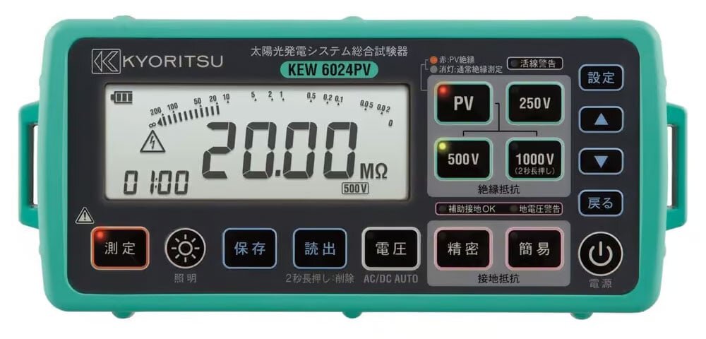 Kyoritsu 6024PV dùng để đo điện cách điện, đo điện trở đất và đo điện áp Kyoritsu 6024PV