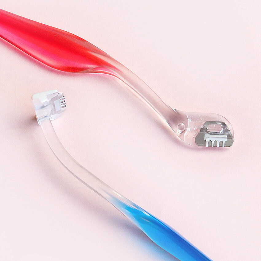 Set 2 Dao Cạo Lông Mày Kai Thân Nhựa PELT-2B Hasaki