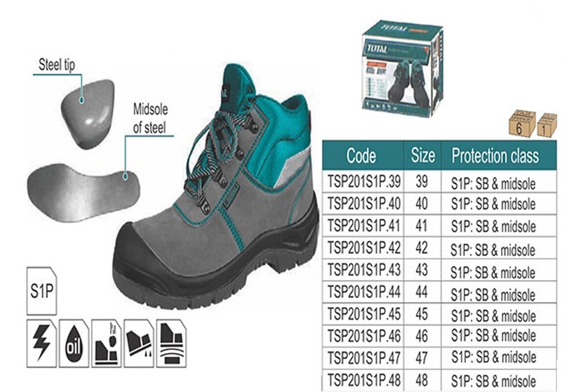 Giày bảo hộ size 40 Total TSP201SB.40
