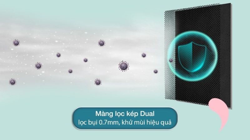 Điều hòa Comfee Inverter 10000 BTU 1 chiều CFS-10VCB1 lọc không khí