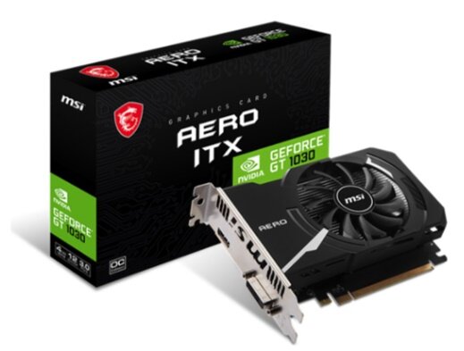 Card đồ họa MSI GeForce GT 1030 AERO ITX 4GD4 OC (4GB/ DDR4/ 64 bit)